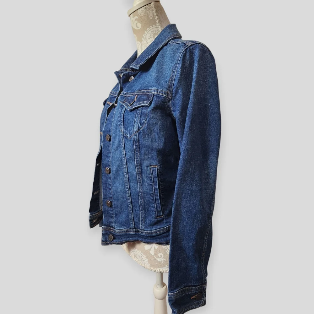 Old Navy Classic Denim Trucker Western Boho Jacket Size Medium